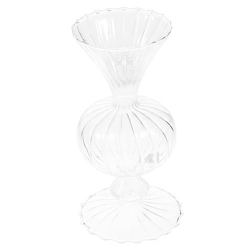 BIUDECO Dekoflasche Glas Kreative Glasvase Ornamentvase Blumenhalter Aus Hochwertigem Borosilikatglas Einzigartiges Vasendesign Für Schöne Arrangements von BIUDECO