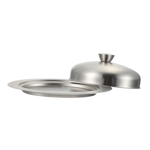 BIUDECO Butterdose mit Deckel Edelstahl Butterbehälter Rund Lebensmittelbehälter mit Praktischem Griff Hygienisch und Langlebig Geeignet für Küche Restaurant und von BIUDECO