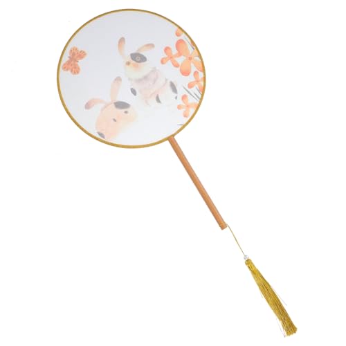 BIUDECO Chinesischer Runder Handfächer mit Holzgriff Halbtransparenter Seidenstoff Leichter Traditioneller Fächer für Tanzaufführungen und Elegantes für Kulturfreunde BIUDECO Chinesischer Runder Handfächer mit Holzgriff Halbtransparenter Seidenstoff Leichter Traditioneller Fächer für Tanzaufführungen und Elegantes für Kulturfreunde von BIUDECO