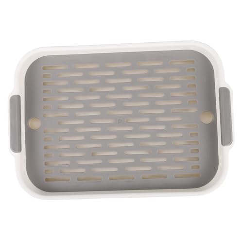 BIUDECO Doppelschichtiges Abtropfgestell aus PP Wasserdichter Bowl Drainer mit Sieb design Platzsparend und Langlebig Multifunktionales Küchenablaufbrett für Obst und Snacks Weiß von BIUDECO