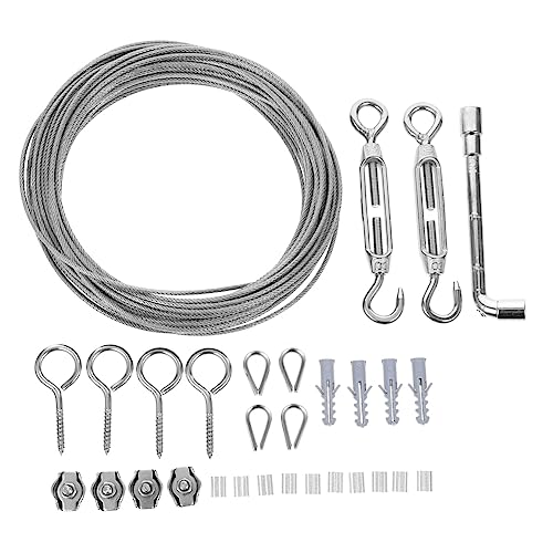 BIUDECO Drahtseil Spannschloss Kabelzugspanner Kit mit Gewindespanner für Außenbereich Rostfrei Robust Vielseitig Einsetzbar Langlebig Sicher von BIUDECO