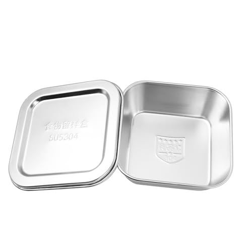 BIUDECO Edelstahl Butterdose Quadratisch mit Deckel Material Lebensmittelecht Butter Aufbewahrungsbox Frischhaltend Leicht zu Reinigen für Küche und Kühlschrank Geeignet von BIUDECO