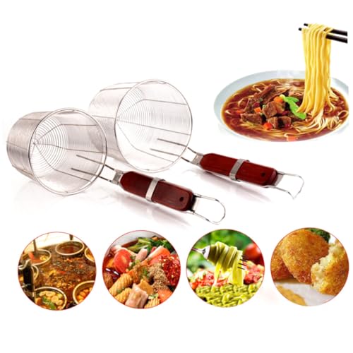 BIUDECO Edelstahl Küchensieb mit Holzgriff Feines Drahtgeflecht Abtropfsieb für Pasta Dumplings und Nudeln Stabiles Leichtes Sieb mit Tiefem Korb für Sicheres Abtropfen und Komfortables BIUDECO Edelstahl Küchensieb mit Holzgriff Feines Drahtgeflecht Abtropfsieb für Pasta Dumplings und Nudeln Stabiles Leichtes Sieb mit Tiefem Korb für Sicheres Abtropfen und Komfortables von BIUDECO