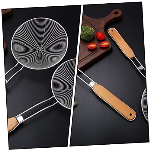 BIUDECO Edelstahl Sieblöffel mit Feinem Maschennetz Rostfrei Hitzebeständig Ölfilter Küchenhelfer zum Abseihen und Frittieren mit Aufhängeloch Komfortabler Griff für Einfache Handhabung von BIUDECO