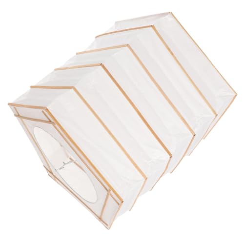 BIUDECO Faltbarer Papierlampenschirm Pentagramm Weiß Dekorative Deckenleuchte Einfacher Aufbau Eleganter Lampenschirm für Wohnzimmer Schlafzimmer Kinderzimmer von BIUDECO