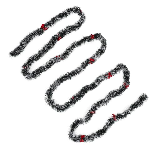 BIUDECO Festive Christmas Garland für und Außenbereich Lange Dekorationsgirlande mit Schleifen Vielseitig Einsetzbar für Klassenzimmer und Zuhause EIN Einladendes von BIUDECO
