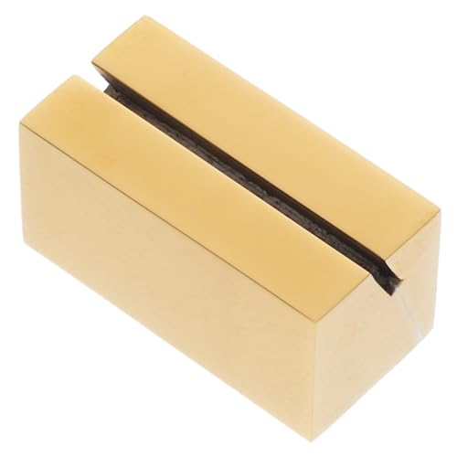 BIUDECO Gold Tischkartenhalter aus Solidem mit Luxuriöser Goldbeschichtung Rechteckig Kompakt Flexibel Einsetzbar für Tischnummern und Namenskarten bei Hochzeit Bankett und Restaurant von BIUDECO