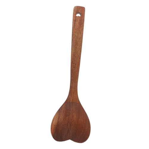 BIUDECO Herzförmiger Holzlöffel Küchenrührlöffel Wiederverwendbar Robust Langlebig für Suppe Salat Vielseitig Einsetzbar aus Natürlichem Holz für Haushalt Gastronomie von BIUDECO
