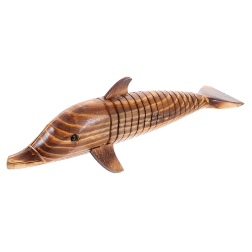 BIUDECO Holz delfinfigur Dekoratives Meeres Tier Modell Holzspielzeug Landschafts deko für Schreibtisch Büro Wohnzimmer Garten von BIUDECO