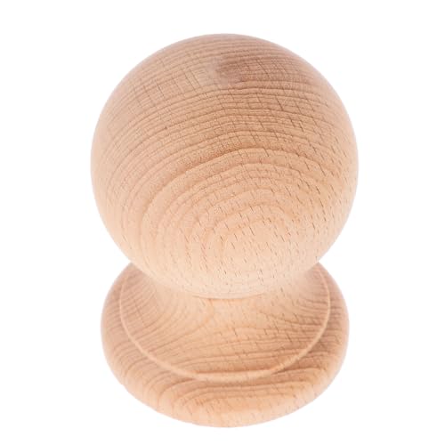 BIUDECO Holzdübelstangen-Endstücke: Dekoratives Rohling-Bastelmaterial für Möbel – Dekoration aus massivem Holz mit Kugeln – Bettpfosten-Endstück – Möbelzubehör 10 x 8 cm von BIUDECO