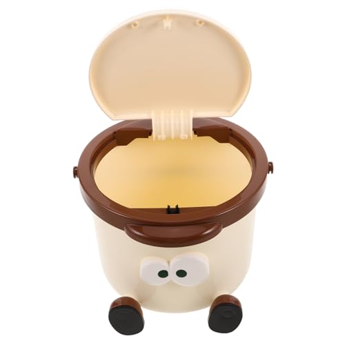 BIUDECO Kawaii Desktop Müllbehälter mit Deckel Kleiner Kunststoff Abfalleimer für Schreibtisch Büro Kinderzimmer Niedliches Cartoon Design Praktische Tischabfallbox für Zuhause und Büro BIUDECO Kawaii Desktop Müllbehälter mit Deckel Kleiner Kunststoff Abfalleimer für Schreibtisch Büro Kinderzimmer Niedliches Cartoon Design Praktische Tischabfallbox für Zuhause und Büro von BIUDECO