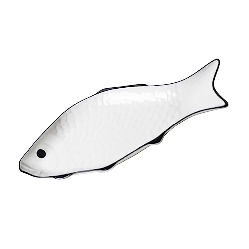 BIUDECO Keramik Fischform Servierplatte Klein Mikrowellengeeignet Glatte Oberfläche Lebensmittelecht Langlebig Spülmaschinenfest für Fischgerichte und Desserts BIUDECO Keramik Fischform Servierplatte Klein Mikrowellengeeignet Glatte Oberfläche Lebensmittelecht Langlebig Spülmaschinenfest für Fischgerichte und Desserts von BIUDECO