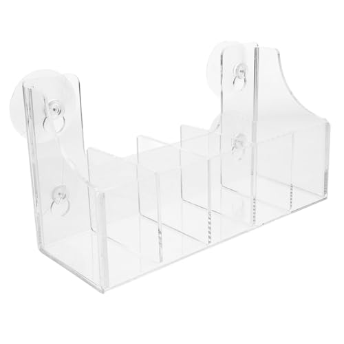 BIUDECO Klarer Saugnapf Aufbewahrungsbehälter mit Fächern Vielseitiges Kühlschrank Türregal für Snacks Getränke und Gewürze Platzsparender Kühlschrank Organizer für Haushalt und Gewerbe von BIUDECO