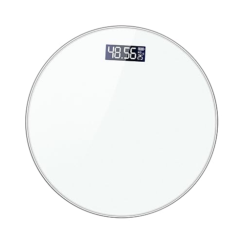 BIUDECO Körperwaage Digital mit Hoher Elektronische Personenwaage aus Robustem und Gehärtetem für Körperfett und Muskelanalyse Geeignet für Zuhause Weiß Aufladbar von BIUDECO