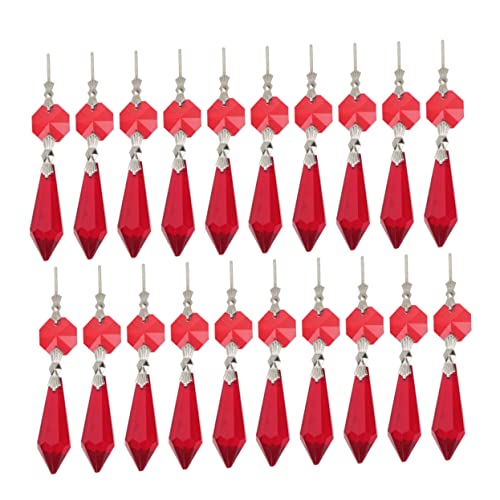 BIUDECO Kristallanhänger Rot Mit Perlen Prismen Für Kronleuchter Deckenleuchten Vorhänge Ornamente Selbermachen Hochzeit Display Projekt BIUDECO Kristallanhänger Rot Mit Perlen Prismen Für Kronleuchter Deckenleuchten Vorhänge Ornamente Selbermachen Hochzeit Display Projekt von BIUDECO