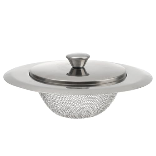 BIUDECO Küchenspüle Abflussfilter aus Edelstahl Robustes Sieb mit Stopper für Waschbecken Gemüsewaschbecken Verhindert und Schützt Abfluss vor Rückständen von BIUDECO