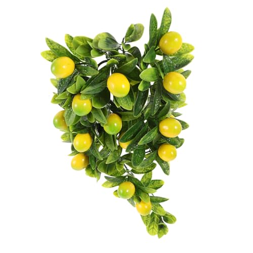 BIUDECO Künstliche Grüne Weinrebe mit Zitronenanhänger Langlebige und Bruchfeste Wanddekoration Künstliche Hängende Pflanze für Party Hochzeit Valentinstag und Innen Sowie Außenbereich BIUDECO Künstliche Grüne Weinrebe mit Zitronenanhänger Langlebige und Bruchfeste Wanddekoration Künstliche Hängende Pflanze für Party Hochzeit Valentinstag und Innen Sowie Außenbereich von BIUDECO