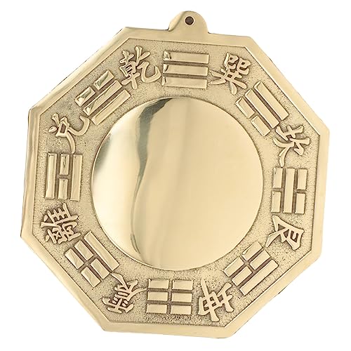 BIUDECO Kupfer Diagramme Spiegel Ornament Feng Shui Dekoration zur Vertreibung von Bösem Glück Chinesisches Tempeldekor Geschenkidee für Freunde von BIUDECO