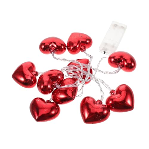 BIUDECO LED Herzförmige Lichterkette LEDs Rote Herzform Kupferdrahtlichter Valentinstag Dekoration Flexibel Biegsam Romantisch Für Schlafzimmer Hochzeit Party von BIUDECO