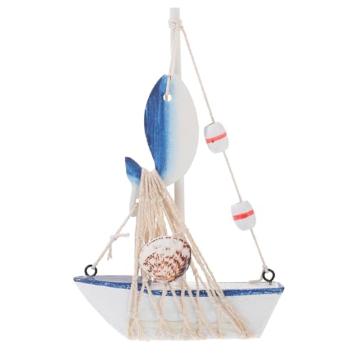 BIUDECO Mediterranes Segelboot Modell aus Holz Tischdekoration für Wohnräume Retro Nautische Deko für Wohnaccessoires und Feiertagsdekoration BIUDECO Mediterranes Segelboot Modell aus Holz Tischdekoration für Wohnräume Retro Nautische Deko für Wohnaccessoires und Feiertagsdekoration von BIUDECO