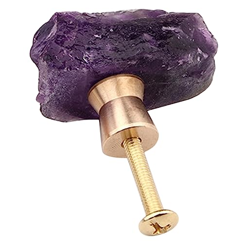 BIUDECO Moderner Kristall Möbelknauf Eleganter Türgriff aus Reinem Messing Kreativer Violetter Fluorit Schrankgriff Einzelnes Loch Stilvoll für Kommode Schublade Kleiderschrank BIUDECO Moderner Kristall Möbelknauf Eleganter Türgriff aus Reinem Messing Kreativer Violetter Fluorit Schrankgriff Einzelnes Loch Stilvoll für Kommode Schublade Kleiderschrank von BIUDECO