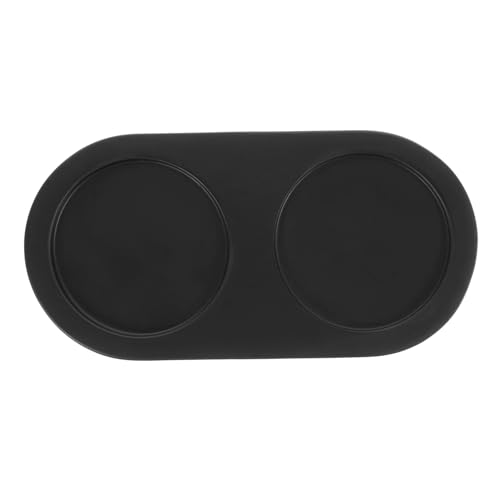 BIUDECO Pfeffermühlensockel Aus Holz Salz- Und Pfefferstreuerhalter Tassenunterlage Pfeffermühlenhalter Ablagefach Mühlentablett Rest Der Pfeffermühle Puzzle Mühlenauflage Tabletts Black von BIUDECO