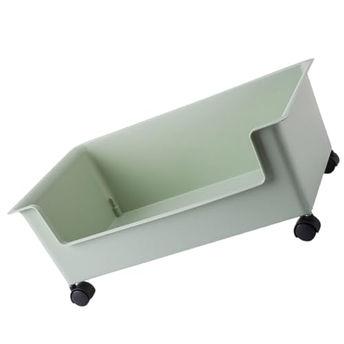 BIUDECO Rollender Bücheraufbewahrungscontainer mit Rädern Mobiles Bücherregal für Schreibtisch und Schlafzimmer für und Studenten Platzsparend und Vielseitig Avocado Grün Klein von BIUDECO