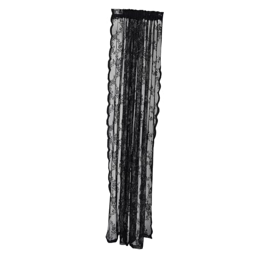 BIUDECO Schwarze Spitzenvorhänge Floral Transparent Für Fenster Privatsphäre Boho-Gothic- Lichtfilternd Durchsichtiges Panel BIUDECO Schwarze Spitzenvorhänge Floral Transparent Für Fenster Privatsphäre Boho-Gothic- Lichtfilternd Durchsichtiges Panel von BIUDECO