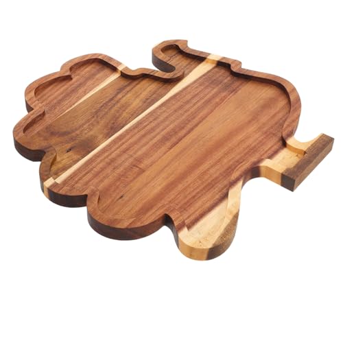 BIUDECO Thanksgiving Servierplatte Holz Truthahn Förmiges Tablett für Herbstfest Vielseitiges Holztablett für Vorspeisen Obst Partydeko und Familientreffen von BIUDECO
