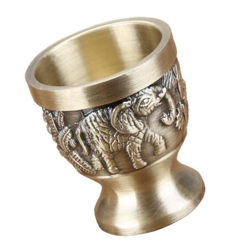 BIUDECO Weinkelch Mit Tierprägung Im Retro-stil Vintage-ornamente Multifunktionales Schnapsglas Für Bier Whisky von BIUDECO