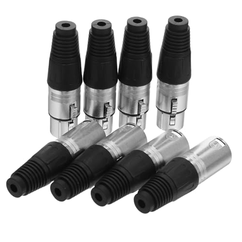 BIUDECO Xlr Audio Kabel Stecker Pin Male Female Löt Stecker für Studio Mikrofonleitung Professionelle Signalübertragung Robuste Verbindung Langlebig von BIUDECO