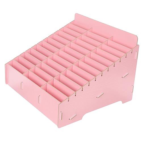 BIUDECO handy aufbewahrungsbox geteilt mit Schule Multi für Desktop-Container Desktop-Speicherhalter Handyhalter im Klassenzimmer Telefonhalter Klassenzimmer Büroorganisator hölzern Rosa von BIUDECO
