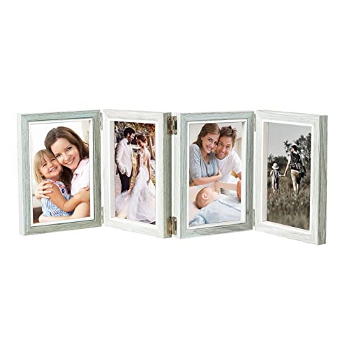 BIUDUI Bilderrahmen Holz Klappbarer Aufklappbare Kunst Fotorahmen Portraitrahmen 3D Picture Frame Kinder Kunstrahmen Für Mehrere Porträtbilder, 6 Zoll / 7 Zoll / 8 Zoll von BIUDUI