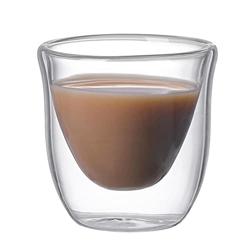 BIUDUI Espressogläser Doppelwandig Doppelwandige Gläser Latte Macchiato Cappuccino Gläser Schwebeeffekt, Thermogläser, Hitzebeständiges Teeglas, Kaffeeglas von BIUDUI