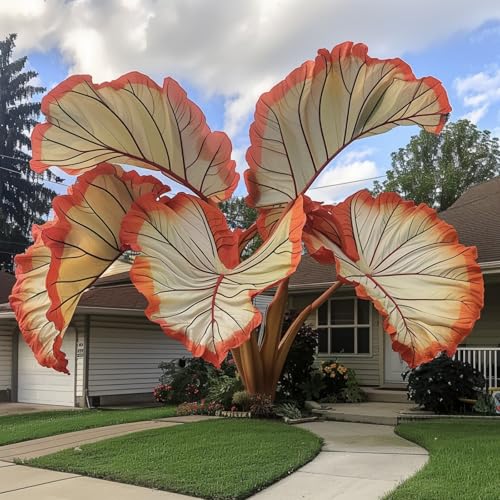 Elefantenohr Pflanze-NatüRlicher Sichtschutz, Frosthart, Duftende BlüTen - FüR BalkonbegrüNung Und Exotische Gartengestaltung - Beliebte Wahl FüR Garten-Designer-8 ZWIEBELN-D von BIUPOW