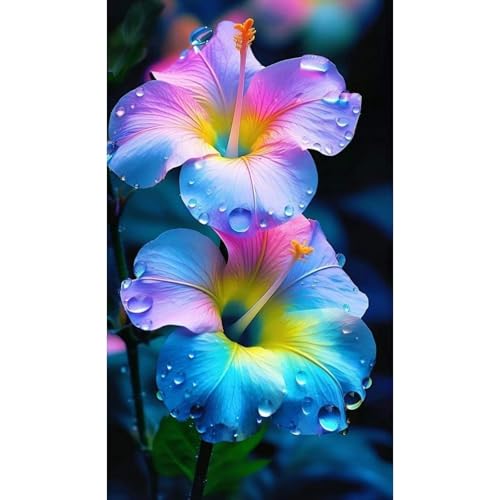 Hibiskus Pflanze Set XXL - Pflegeleichte Riesenblüten, Winterhart bis -15°C - Balkon/Garten Paradies|Schnellwachsend für Sichtschutz-5 zwiebeln-C von BIUPOW