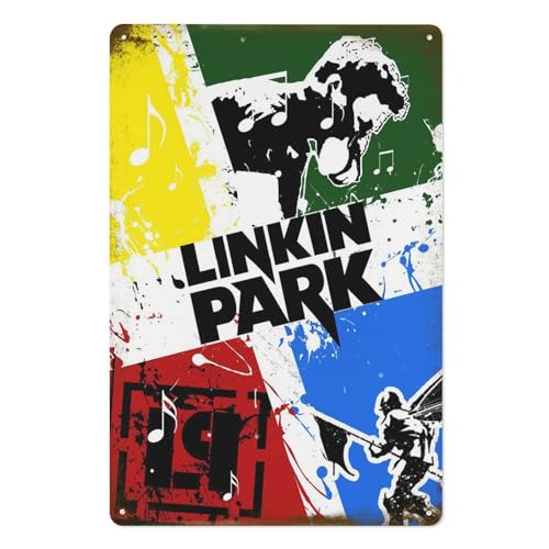 BIUUOP Linkin Park Metall-Blechschild, Poster, 20,3 x 30,5 cm, Malschild, lustiges Wandschild, Vintage-Kunst-Dekor, Retro-Schild für Zuhause, Bar, Pub, Club, Café, Dekoration BIUUOP Linkin Park Metall-Blechschild, Poster, 20,3 x 30,5 cm, Malschild, lustiges Wandschild, Vintage-Kunst-Dekor, Retro-Schild für Zuhause, Bar, Pub, Club, Café, Dekoration von BIUUOP