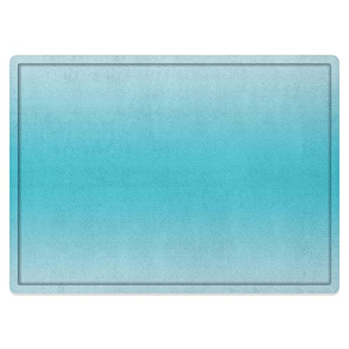 BIVLIO Fußmatte Badezimmermatte rutschfest,Ombre Abstraktes Thema Tropical Beach Cove Aquatic Ombre Design Digital gedrucktes Kunstwerk, Türkis,Duschmatte schnelltrocknend Anti-Rutsch 60 * 100CM von BIVLIO