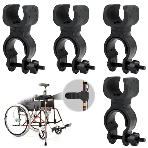 BIVOFU 4 Stück Krückenhalter für Rollator, Krücken Zubehör, Gehstock Krückenhalter - Universelles Zubehör für Gehhilfen und Rollstühle - Ideal für Rollstühle, Rollatoren, Gehhilfen und Fahrräder BIVOFU 4 Stück Krückenhalter für Rollator, Krücken Zubehör, Gehstock Krückenhalter - Universelles Zubehör für Gehhilfen und Rollstühle - Ideal für Rollstühle, Rollatoren, Gehhilfen und Fahrräder von BIVOFU