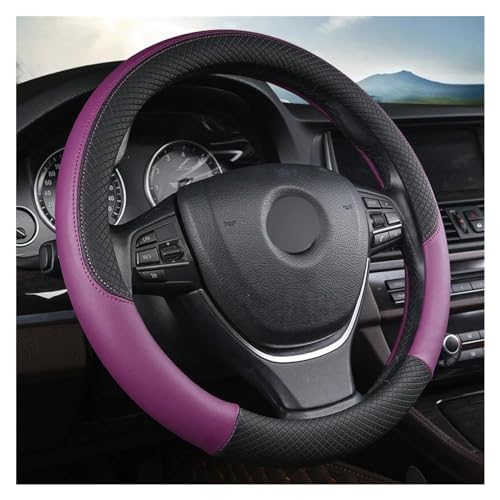 BIVOO Lenkradschoner rutschfeste Auto-Lenkradabdeckung Aus Mikrofaser-Leder Für VW T4 T5 T6 Für Multivan Für Caravelle Auto-Innenausstattung Lenkradbezug (Farbe : Violett) von BIVOO