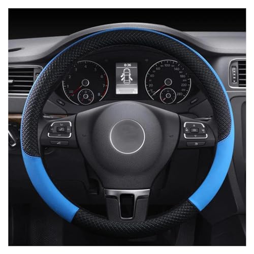 Lenkradschoner rutschfeste Auto-Lenkradabdeckung Aus Mikrofaser-Leder Für VW T4 T5 T6 Für Multivan Für Caravelle Auto-Innenausstattung Lenkradbezug (Farbe : Blau) von BIVOO