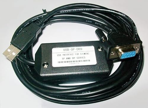 USB-OP-DB9, geeignet for Touchscreen OP270, TP270, TP170A und andere Modelle, Programmierleitung DB9-Loch (schwarz, 3 m) von BIVOO