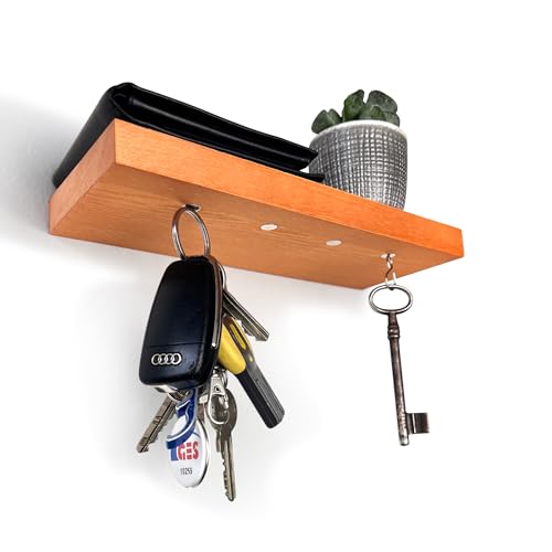 BIWENI Schlüsselbrett magnetisch aus Holz - Schlüsselhalter/Key Holder - praktisches Schlüsselboard mit Magnet als Home Organizer - Key Organizer zur Aufbewahrung - Magnetleiste für Schlüssel von BIWENI