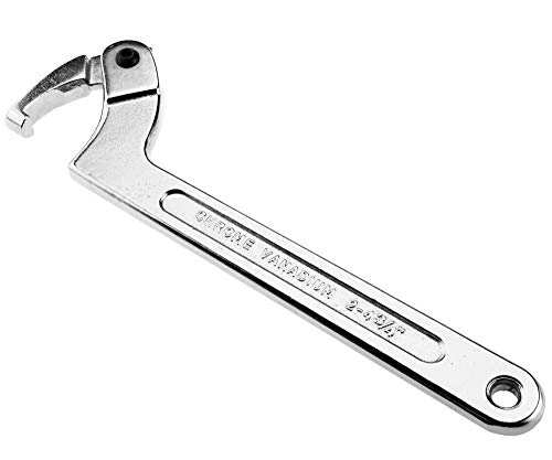 1x C Hakenschlüssel für Nuss Zapfenschlüssel Verstellbarer Schraubenschlüssel 51-121mm Werkzeug für Fahrrad- und Motorradreparaturen von BIYM