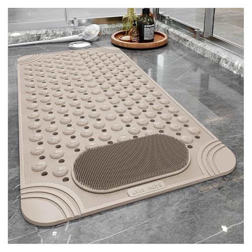 BIZTTLOG Badezimmer Dusche rutschfeste Badematte, Super saugfähig und wasserdicht, mit Abflusslöchern, maschinenwaschbare Badewannenmatte, geeignet for Toiletten und Duschräume von BIZTTLOG