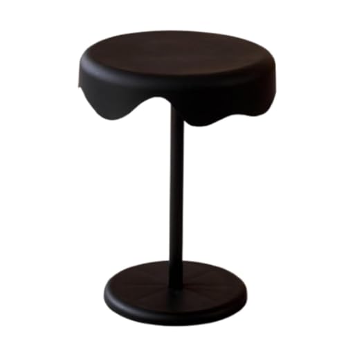 BIZTTLOG Runder, beweglicher Couchtisch for das Wohnzimmer – Stilvoller Sofa-Beistelltisch, tragbarer Nachttisch, 4 Farben, einfach zu montieren, Heimdekoration(Black) von BIZTTLOG