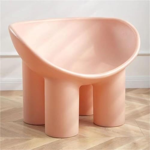 BIZTTLOG Wohnzimmer- und Balkonstuhl im modernen Stil, bequemer Loungesessel for drinnen und draußen, Designer-Einzelhocker mit Kissen, 9 Farben erhältlich(Pink1,Small) von BIZTTLOG
