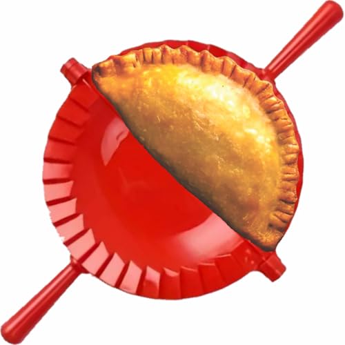 BIZYAC Empanada Maker Press 6 Inch - Professionelle Empanada-Makerpresse mit integriertem Teigschneider, Ravioli, Pierogi, Calzone, Hand Pot Pie Maker Wraper, Rot, Kunststoff, Vertiefung BIZYAC Empanada Maker Press 6 Inch - Professionelle Empanada-Makerpresse mit integriertem Teigschneider, Ravioli, Pierogi, Calzone, Hand Pot Pie Maker Wraper, Rot, Kunststoff, Vertiefung von BIZYAC