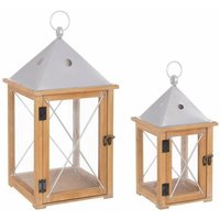 2x Set2 Seligmachende Laterne Silber Low von BIZZOTTO