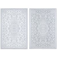 Ansedonia Weißer Grauer Teppich 150x210 Cod.0607621 von BIZZOTTO